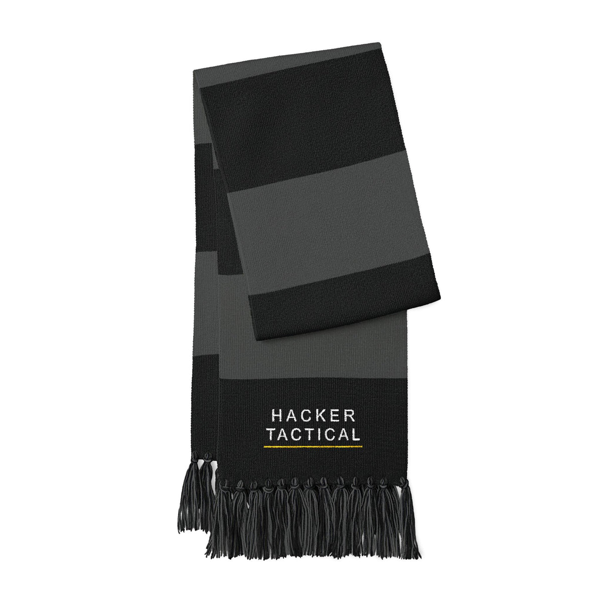 Hacker Tactical Field Scarf — Black / Iron Grey